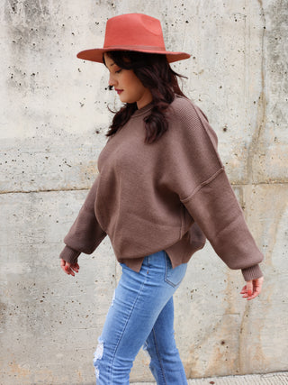 Oversized cocoa sweater