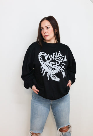Wild soul [crewneck-black]