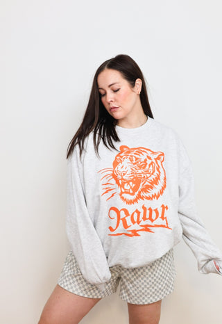 Rawr [crewneck- orange]