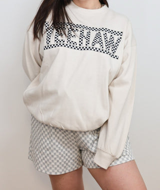 Yee haw checkered [crewneck]
