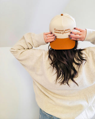 Overwhelmed & Under Caffeinated [Two Tone Hat]