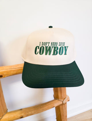 I dont need Luck Cowboy [Two Tone Hat]