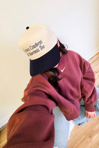Loves Cowboys & Martinis too [Two Tone Hat]