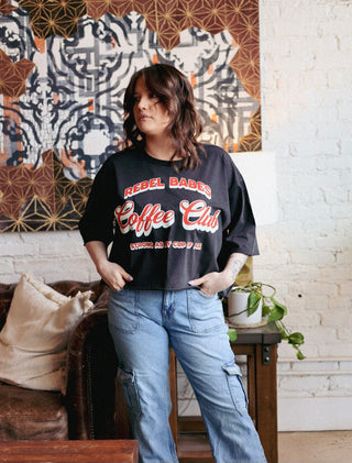 Rebel Babes Coffee Club [Cropped Tee]