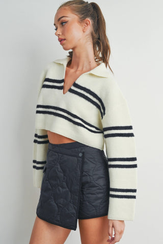 Odie cropped collar sweater