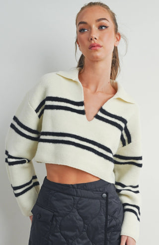 Odie cropped collar sweater