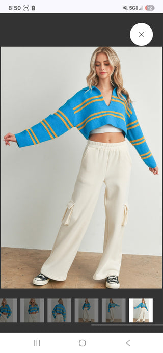Odie cropped collar sweater