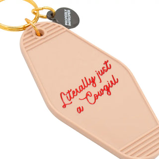 Literally just a cowgirl [motel keychain]